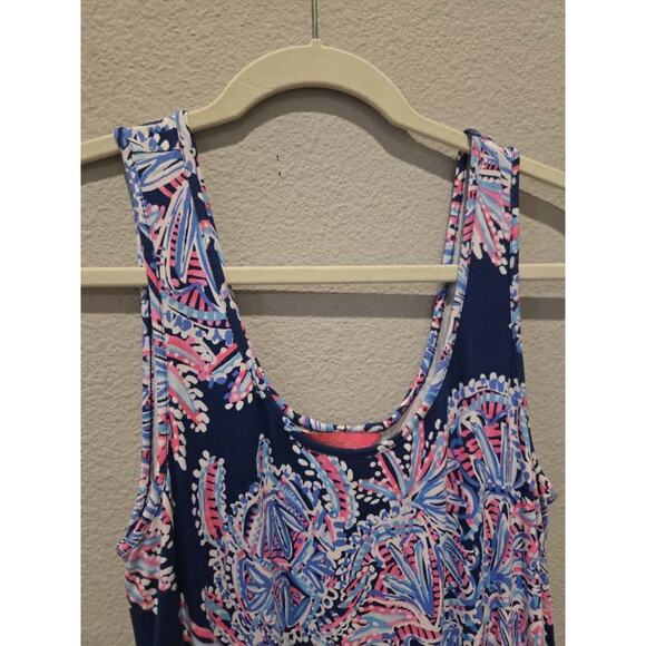 Lilly Pulitzer Women's Sleeveless Romper S Oyster Bay Miss Shell Print Tassles - Picture 5 of 9